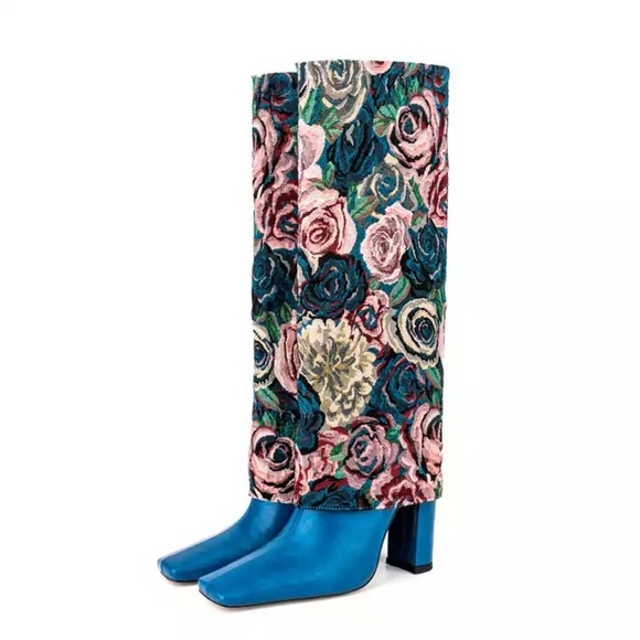 Floral Pattern Boots - Picture 3 of 3